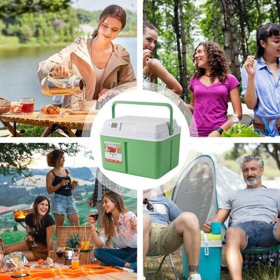 Car Cooler Portable Large Capacity Travel Cooler With Temperature Display Multifunctional Insulated Leakproof Camp Accessories