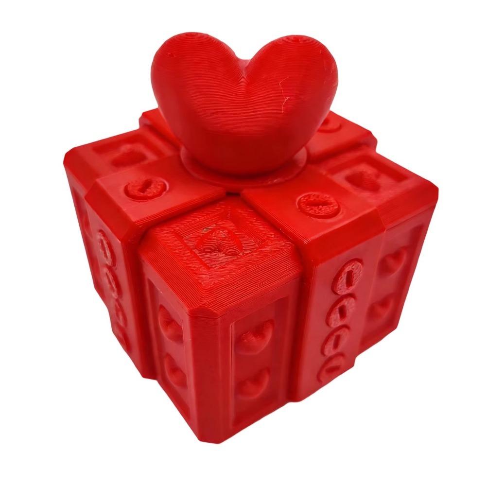 

Creative Prank Storage Box Novelty Gag Joke Toy Interactive Game Annoying Gift Box Party Supplies 6 x 6 cm красный