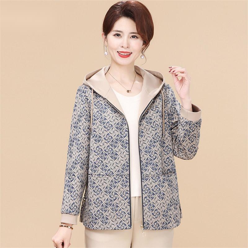 

Женская модная ветровка с капюшоном и принтом 2XL