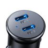 Joyroom JR-CCN06 30W Dual USB-C Car Charger – Elegant Black Metal, Space-Saving Design