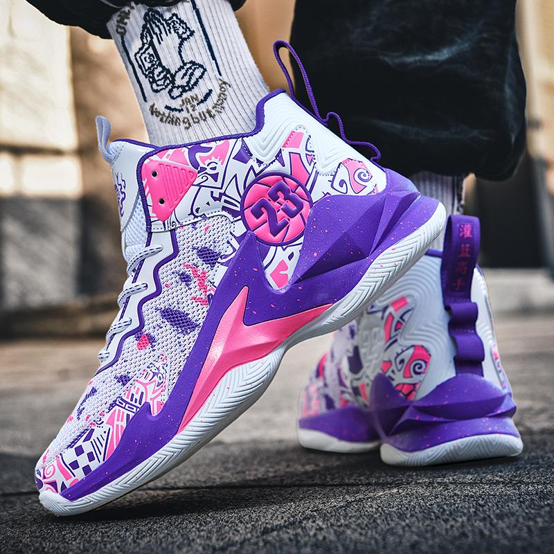 Scarpe da Basket Professionali da Uomo Atletiche Ammortizzate da Allenamento Scarpe Sportive Sneaker di Alta Qualità Unisex Stivali da Basket da Strada