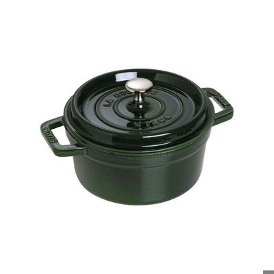 Cocotte - STAUB - Round Basil 22cm - 2.60L - Enameled - Compatible with All Heat Sources - Dishwasher Safe