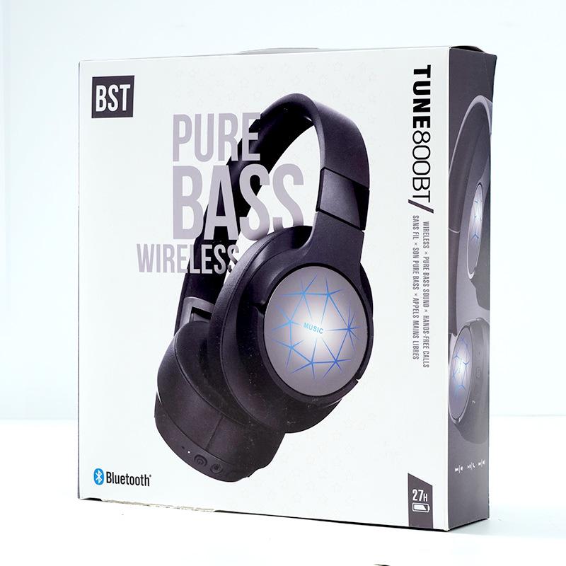 Stereo Wireless Sports Bluetooth Headset with LED Lights and Card Slot