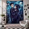 Wall TapestryCorpse Bride Emily Victor Art Hanging Cloth Decorative Background Cover for Room Decoration