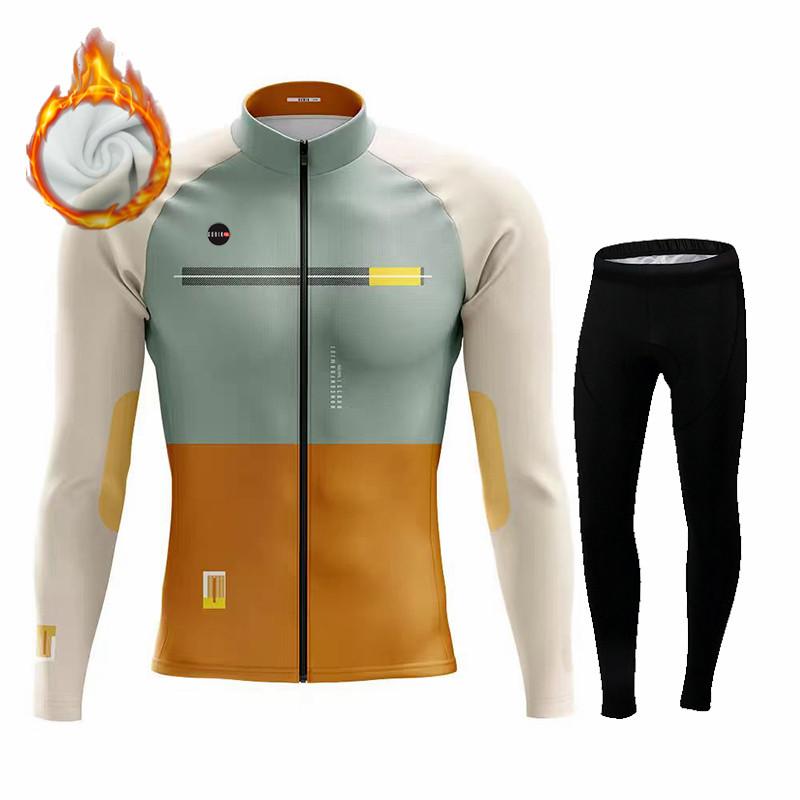 Gobikful Vinter Sykkeltrøyesett Termisk Fleece Sykkelklær Sykkelbekledning Terrengsykkel Sykkelbekledning Draktssett