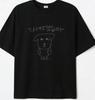 Neutral Style Korean Minimalist Dog Pattern Cartoon Print Shortsleeved Roundneck Soft Shirt  Cute Streetwear