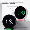 Personalized Jumping Seconds Display Electronic LED Alarm Clock Desktop Ambient Light Decor USB Table Clock with Auto Dimmming