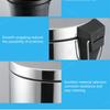 Stainless Steel Trash Can Silent Ergonomic Handle Kitchen Garbage Can with Antislip Footrest for
