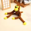 Interactive Monkey Plush for Dogs Cats Soft Bite-Resistant Chew Toy with Sound Pet Anxiety Relief Toy for Teeth Cleaning And Teething