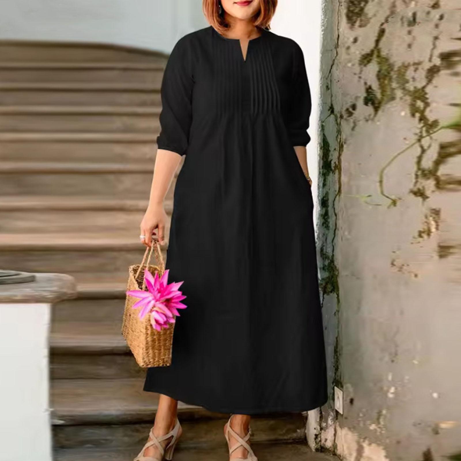 

Women s Casual And Fashionable -color Dress L