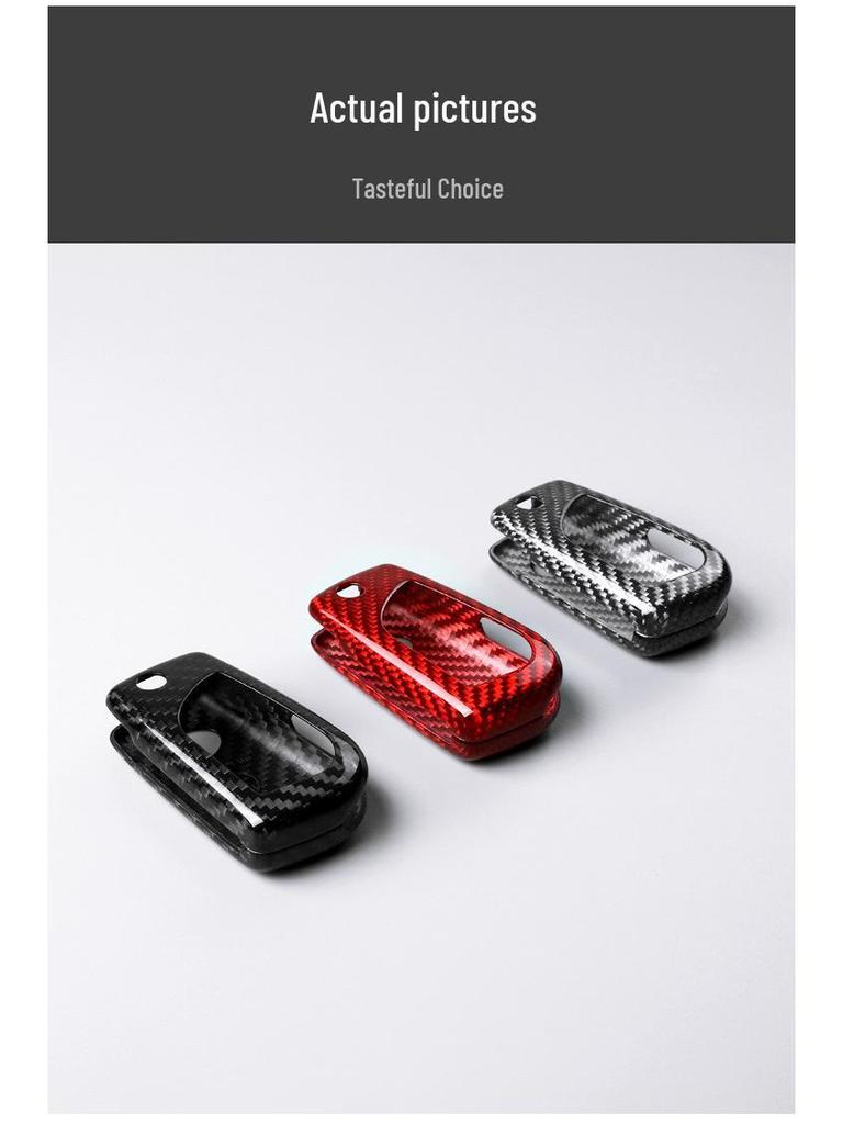 True Carbon Fiber Key Shell Cover for Toyota Highlander, Levin, and Corolla Folding Key