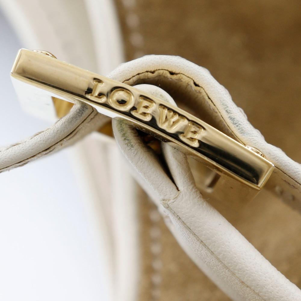 LOEWE anagram Shoulder Bag Brown Suede Women Used