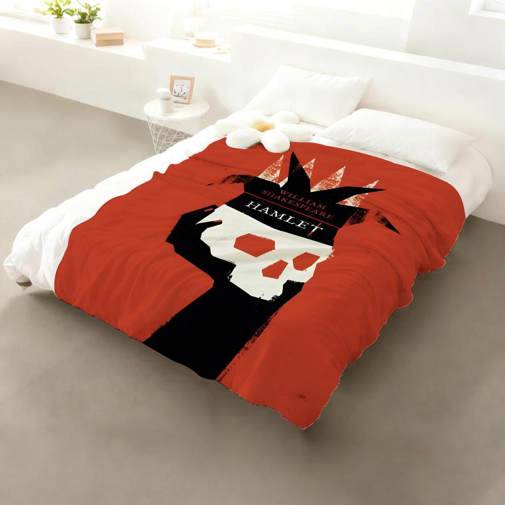 Drama Hamlet Throw Flannel Throw Blanket: Soft Kid-Friendly Warm Anti-Static All Season Washable Couch Bed Home
