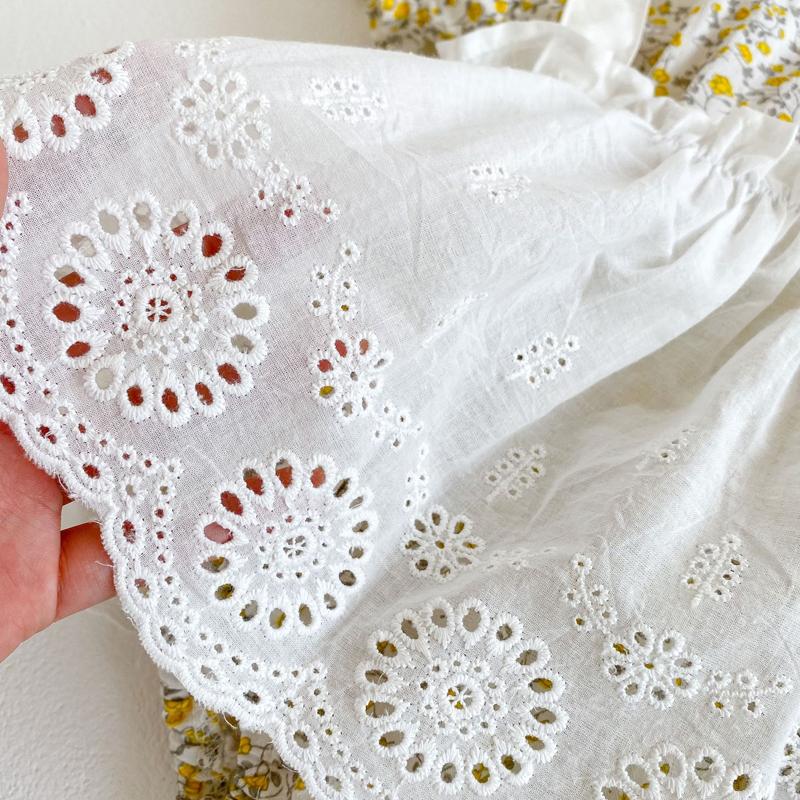 New Summer Baby Clothing, 0-3 Year Old Baby Girl Floral Jumpsuit with Suspender Skirt Set