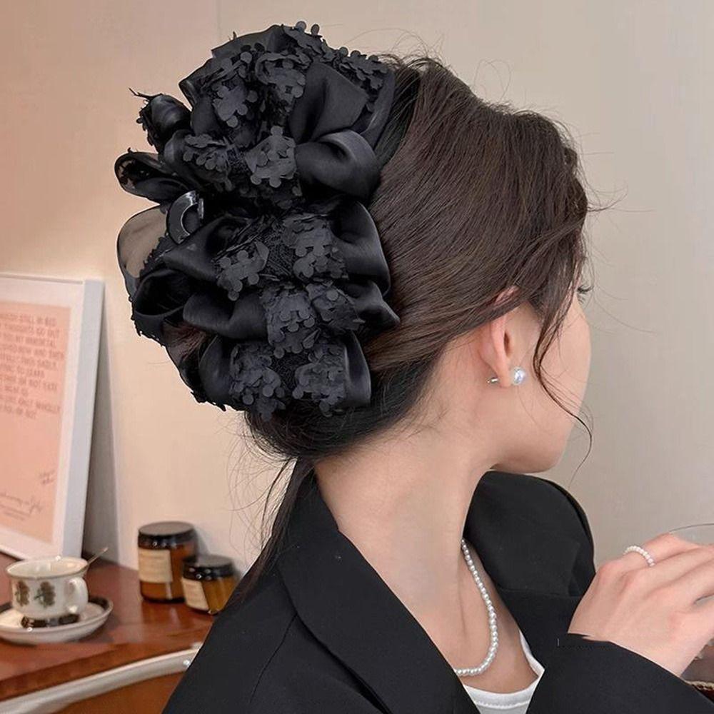 Mesh Shark Clip Bubble Hair Clips Headwear Large Hair Clip  Women