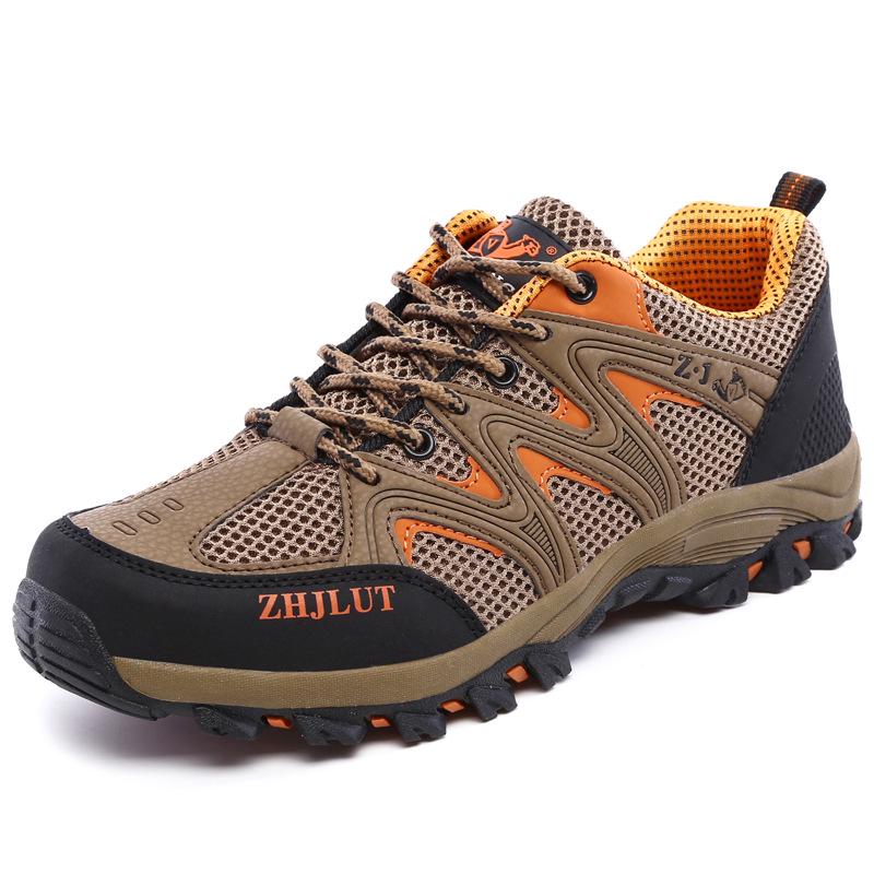 Large Size Outdoor Hiking Shoes for Men and Women Breathable Non-slip Mesh Summer Low-top Wear-resistant Mountain Climbing Hiking Shoes