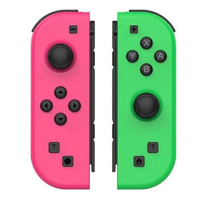 (Pink Green) Joy Pad Joycons Controller For Nintendo Switch Joystick Gamepad Wireless Game Console Joypad Turbo Wake Up Function