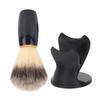 Shaving Brush and Stand Curved Resin Handle Synthetic Animal Hair Men Shaving Brush Kit