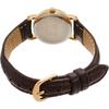 [Citizen Q&Q] Analog Water-Resistant Watch with Leather Strap QA63-103 for Women, Brown