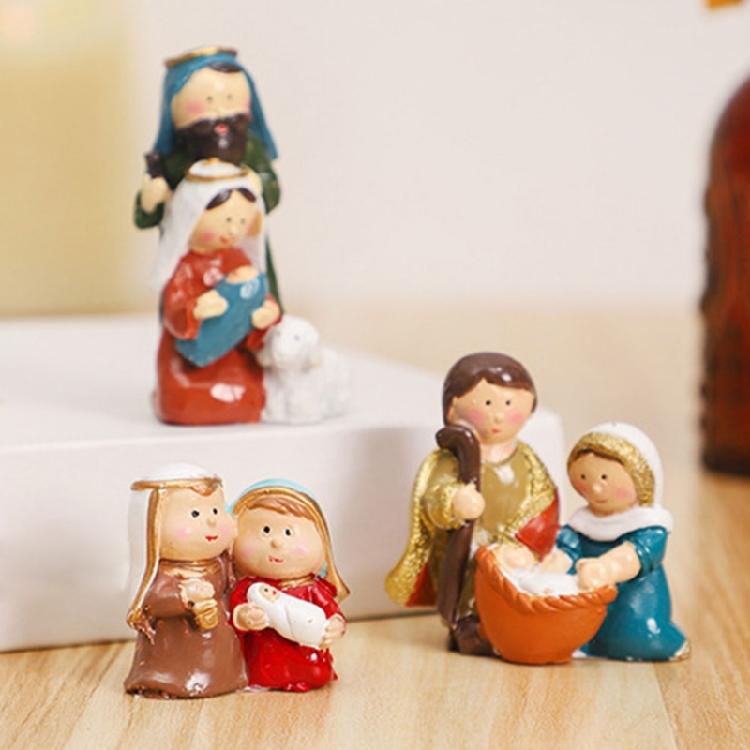 Fine Craftsmanships Resin Jesuss Birth Ornamentation Nativity Scene Figure Perfect For Christian Believers Collectors