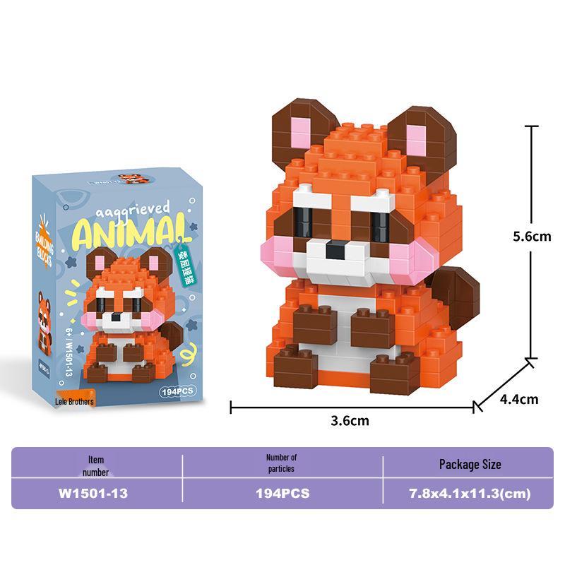 Lele Brothers Micro Building Blocks - Educational Small Animal Sets for Kids, Compatible with Lego, Boys' Toy Gifts
