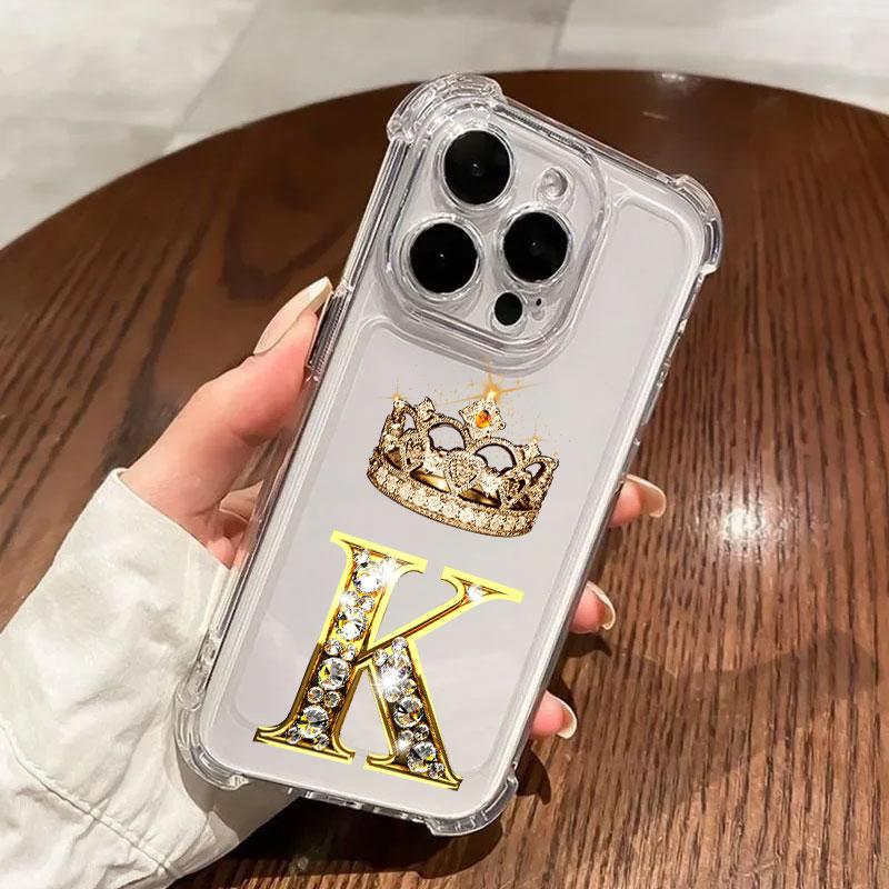 Phone Case For Samsung Galaxy A57 A56 A36 A37 A55 A54 A52 A35 A34 A17 A16 A15 A07 A06 5G Clear Cover K W N F J O Initial Letter Galaxy A06(4G)