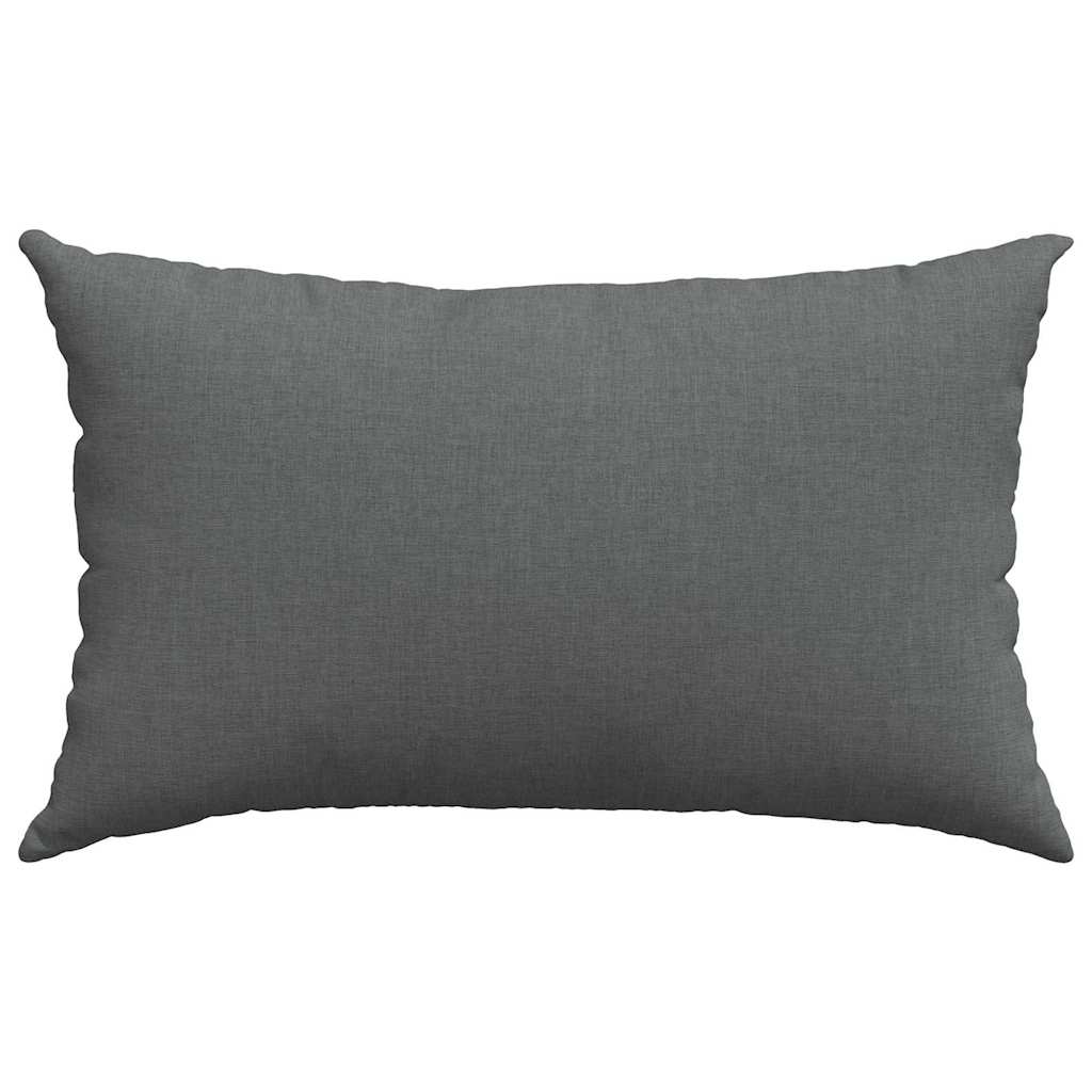 Sofa Cushions 2 Pcs Dark Grey 50 X 30 Cm Fabric