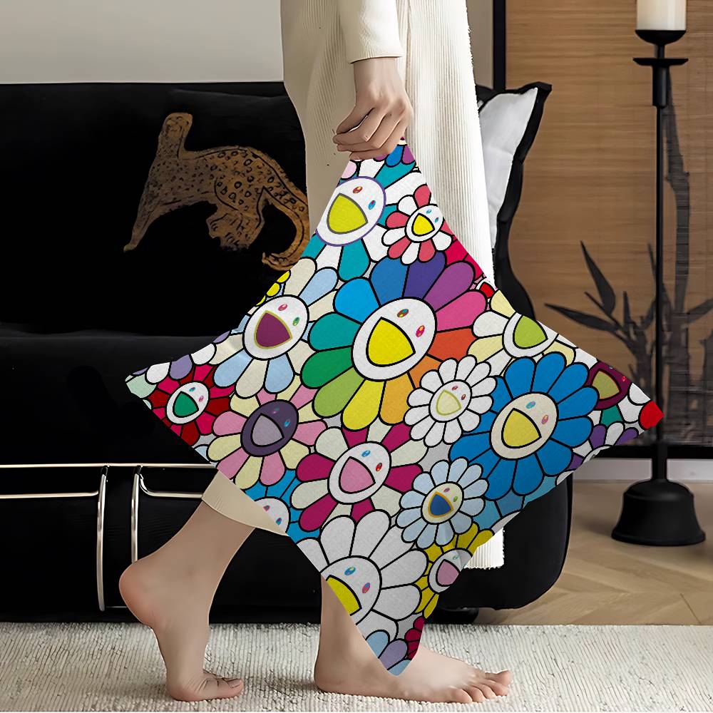 T-Takashis M-Murakamis Cartoon Lucky Dragon Pillow Cover Sofa Cushion Cover Home Room Decoration Children Gift