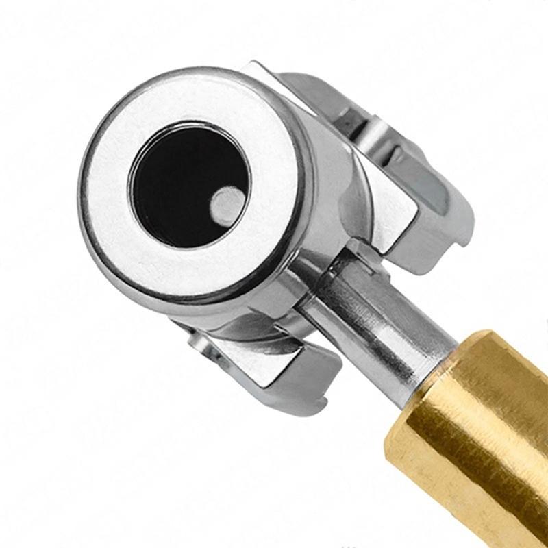 Heavy Duty Tire Inflation Chuck Alloy Air Valves Adapter with Leak Proof Seal for Truck Bus Double Wheel Vehicles