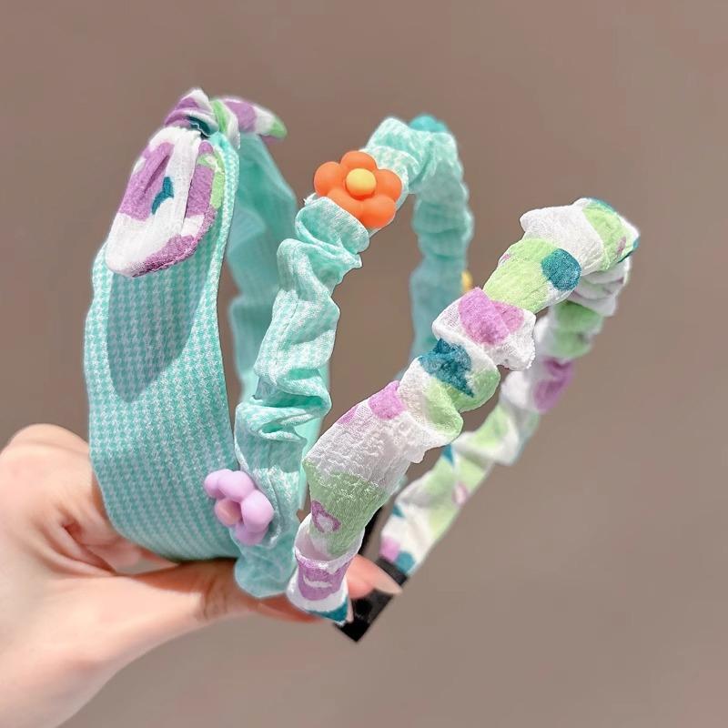 3 Pcs/Set Sweet Fashion Colors Flower Hairbands Headwears Children Cute Hair Hoop Headbands Kids Hair Accessories