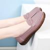 Comforty Fashion Sneakers Women Flats Soft Hand-stitching Leather Casual Shoes Platform Slip On Loafers Breathable Walking Shoes