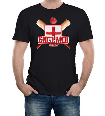 Mens England Cricket Supporter Flag T-Shirt World Cup Twenty Test Match