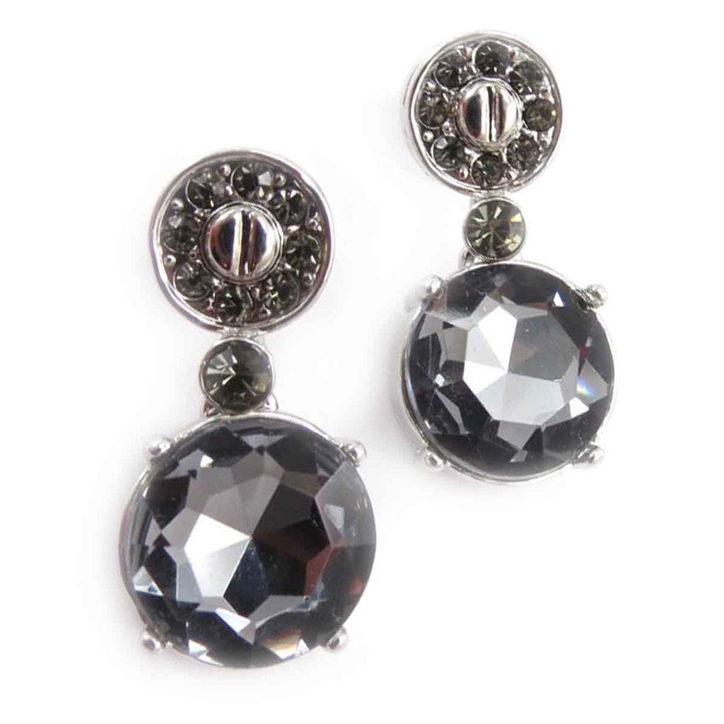 Les Trésors De Lily [J8124] - Gray 'Sissi' Designer Earrings