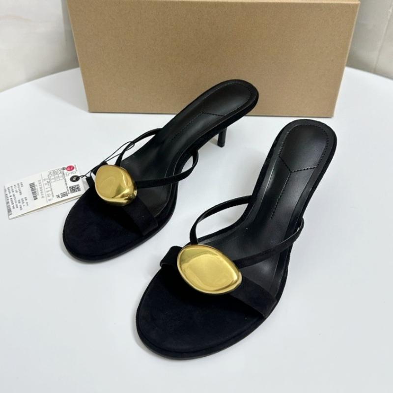 

Роскошные женские современные босоножки на высоком каблуке с перекрестными ремешками на шпильках для летних вечеринок и свадебных вечеринок женские мюли 39 чёрный