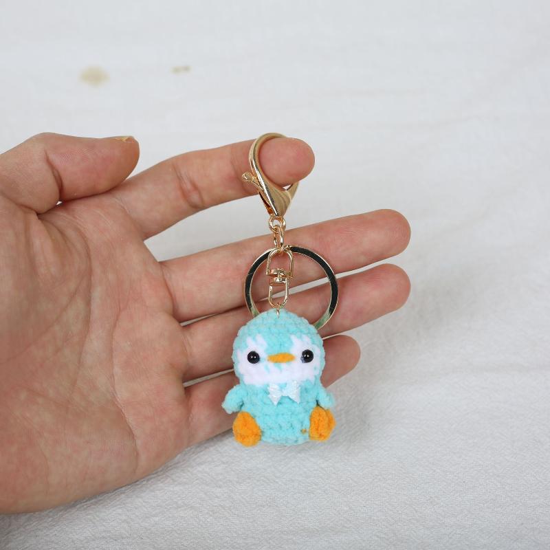1 Stück Mini-Häkelpinguin-Anhänger Handgemachter Pinguin-Schlüsselanhänger Gestricktes Tier Handy-Anhänger Geschenk