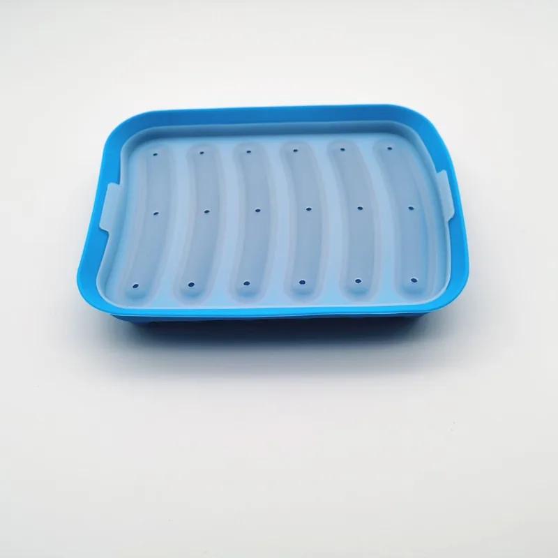 Sausage Maker Mould 6 Cavity Silicone DIY Ham Hot Dog Making Moulds With Lid Kitchen Household Sausages Cake Baking Tools Molds