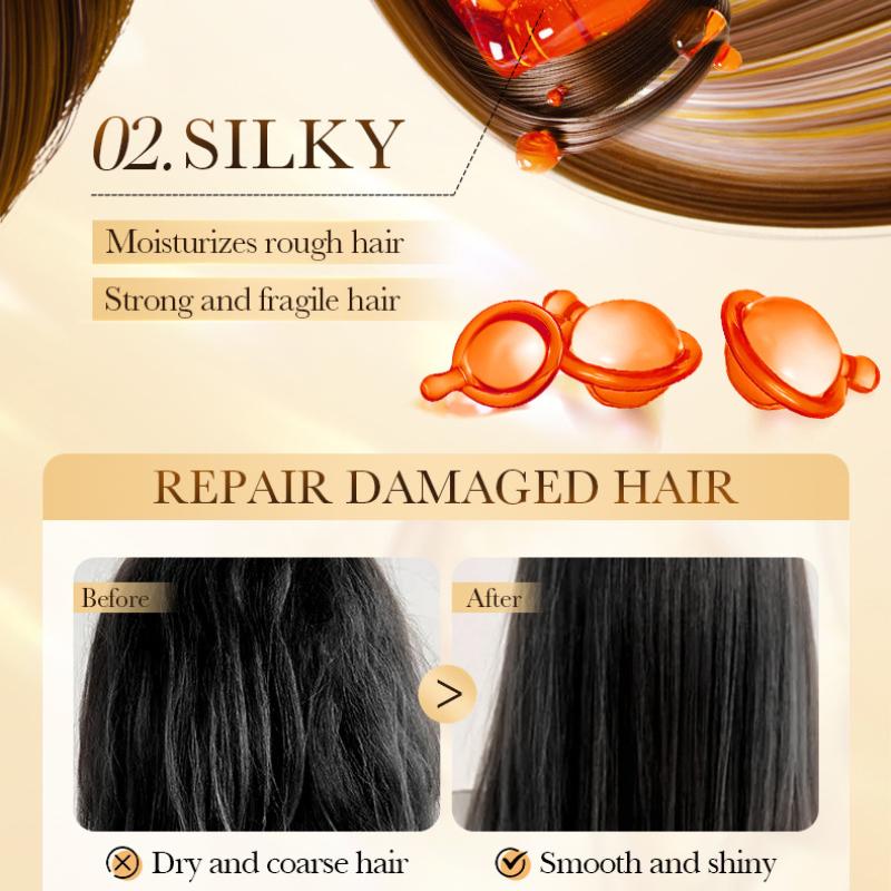 Argan Oil Hair Care Capsules SADOER Improves Frizz Essential Oil Capsules Conditioner