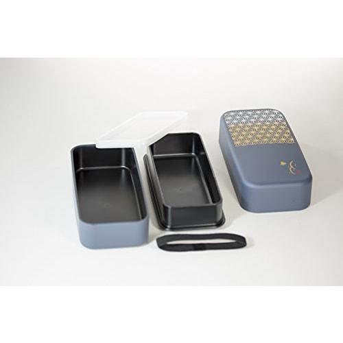 HAKOYA Men's Rectangular Lunch Box, Seigaiha Pattern, 50427