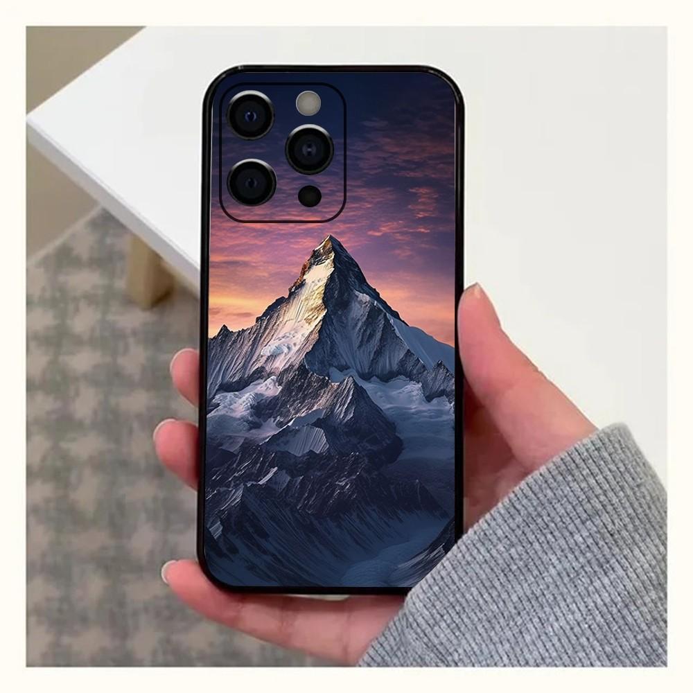 

Everest mountain world first Phone Case For Apple iPhone 15,14,13,12,11,Pro,X,XS,Max,XR,Plus,Mini Soft Black Cover iPhone13mini