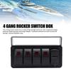 4 Gang Rocker Switch Box, 24V PD Type C and QC 3.0 USB
