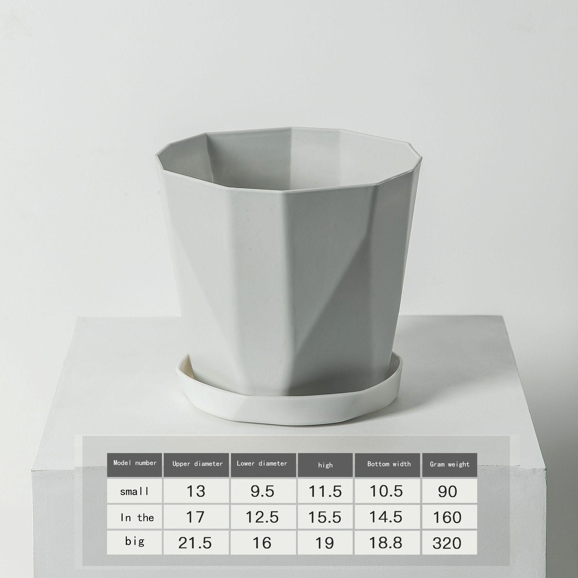 

Пластиковые цветочные горшки для помещений и улицы, цветочные горшки большого диаметра, суккулентные растения, зеленые растения S светло-серый