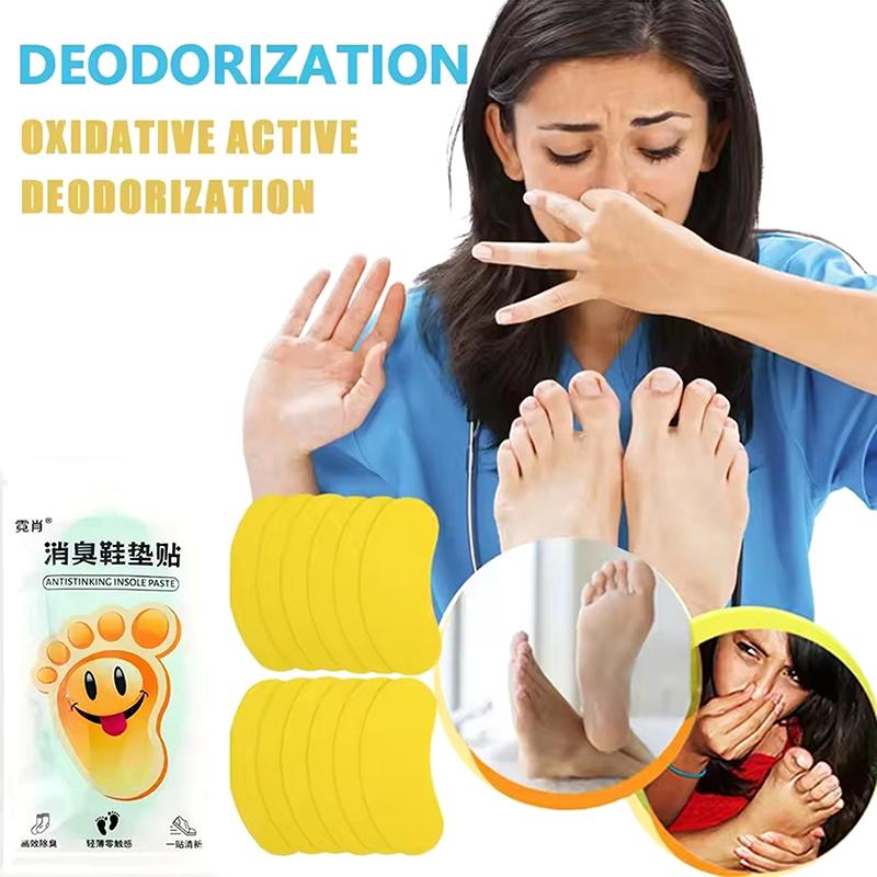 10Pcs Shoes Deodorant Sticker Deodorant Foot Odor Deodorants Sneaker Smell Fresh Fruity Aroma Insole Sterilization Stickers