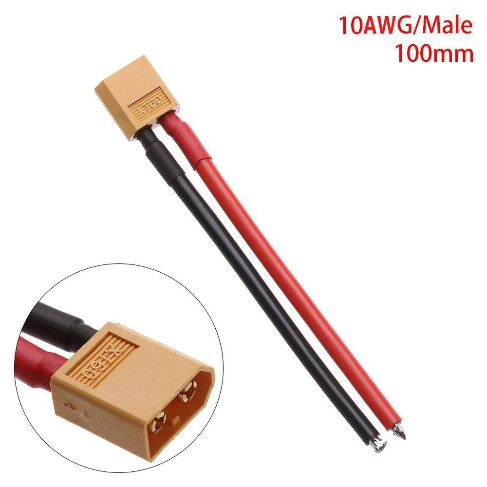 

2 Styles 100MM XT90 Connector Female / male with 10AWG Wire New Battery Connector Plug Tool Parts 10AWG male