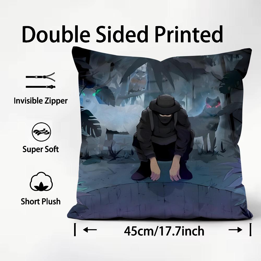 Design BBeny JJr Rapper Cushion Cover Plush Fabric Soft DoubleSided Printed Sofa Warm Winter Home Child Gift Pillow Case