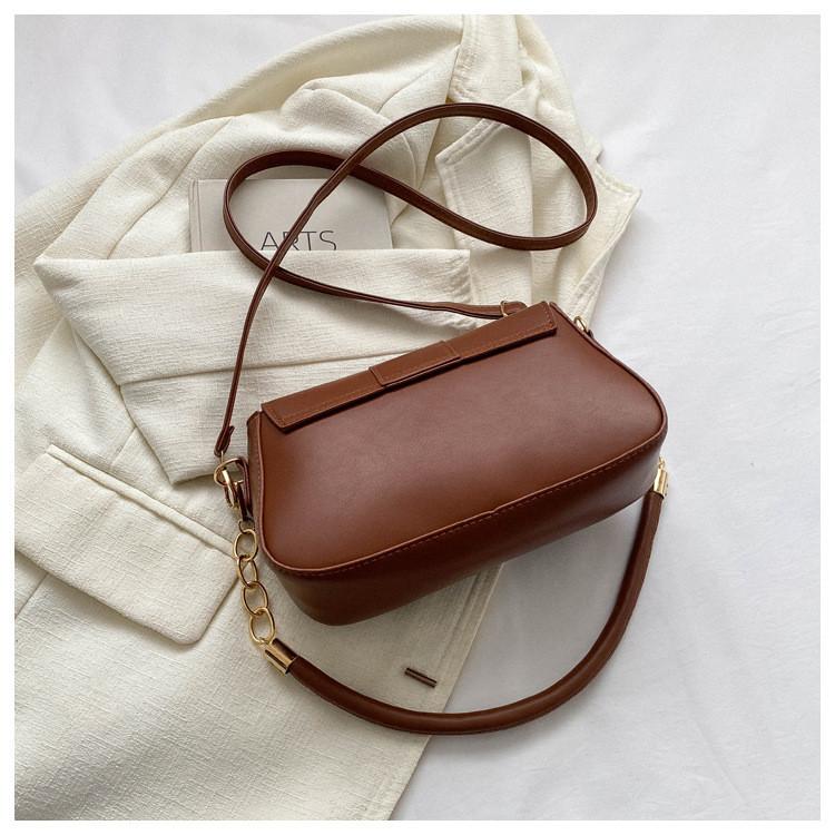 Trendy Chain Shoulder Bag Women 2023 Winter New Pu Street Style Small Square Bag