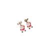 Japanese & Korean Christmas Bow Earrings - Cute Candy Cane, Snowflake, and Tree Designs