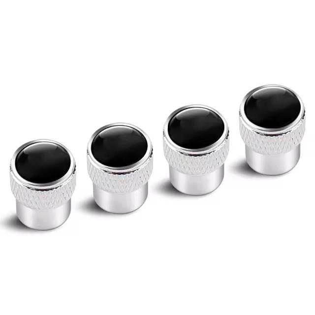 AUP1 4PCS/Set New Metal No Logo Car Wheel Tire Valve Caps Covers Dust-proof Auto Parts For Car Truck Bicycles Motorcycles Accessories