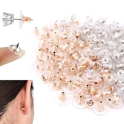 Tampas de Brincos Prata Dourado Caixas Acessórios para Brincos Acessórios de Joias Tampas de Brincos Tom Prata Esterlina 925