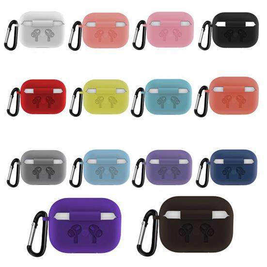 Silicone Portable Earphone Protective Case Cover with Hook for Air-Pods Pro 3