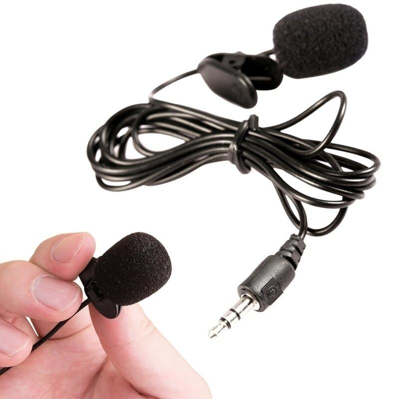 Microfone 3.5mm Mini Mãos Lapela Mic para PC Notebook Computador Laptop Smartphone Clipe de Gravata